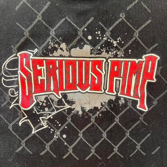 y2k grunge “serious pimp” print tank top - Picture 3 of 8